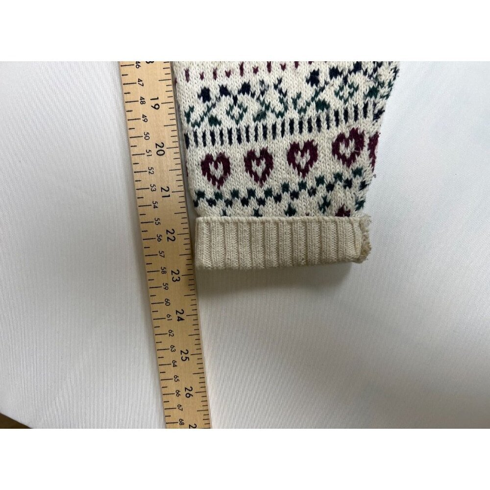 Vintage Northern Reflections Women  L Blue Embroidered 100% Cotton Sweater - Picture 7 of 8